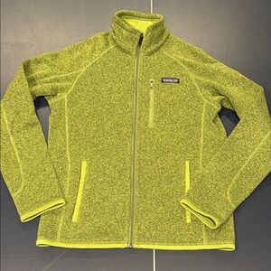 Patagonia green full zip better sweater jacket